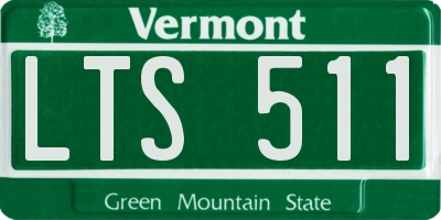 VT license plate LTS511