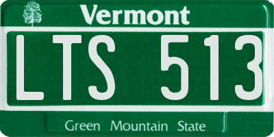 VT license plate LTS513