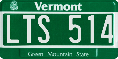 VT license plate LTS514