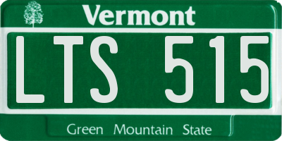 VT license plate LTS515