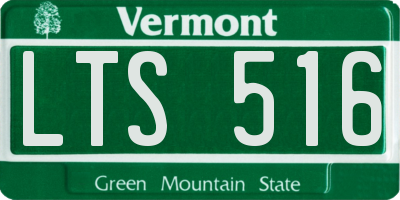 VT license plate LTS516
