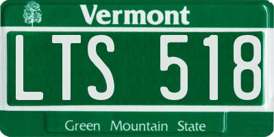 VT license plate LTS518