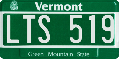 VT license plate LTS519