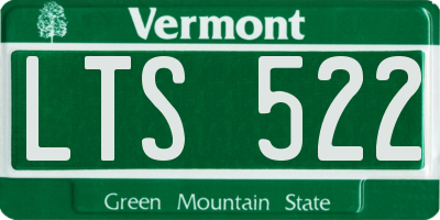 VT license plate LTS522