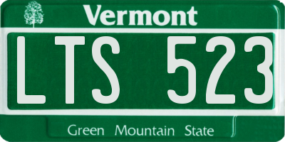 VT license plate LTS523