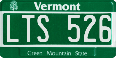 VT license plate LTS526
