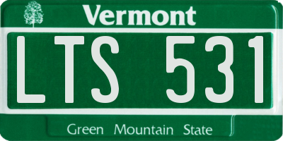 VT license plate LTS531