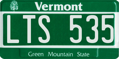 VT license plate LTS535