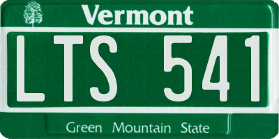 VT license plate LTS541