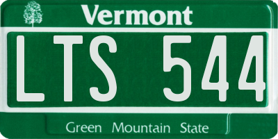 VT license plate LTS544