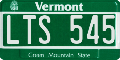 VT license plate LTS545