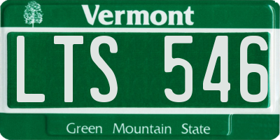 VT license plate LTS546
