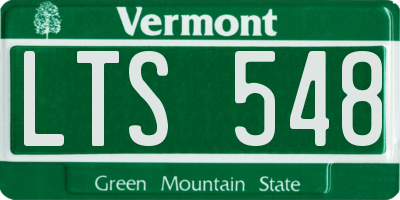 VT license plate LTS548