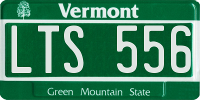 VT license plate LTS556