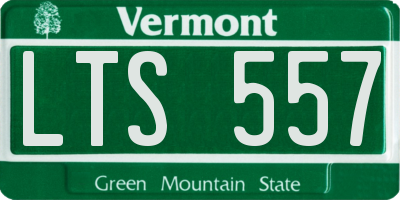 VT license plate LTS557