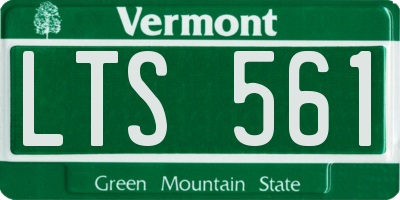 VT license plate LTS561