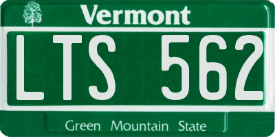 VT license plate LTS562