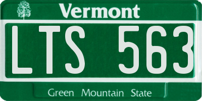 VT license plate LTS563