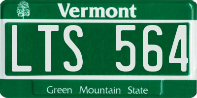 VT license plate LTS564