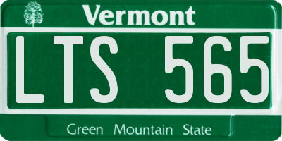 VT license plate LTS565