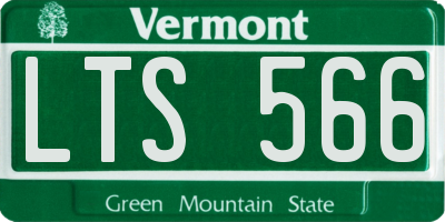 VT license plate LTS566