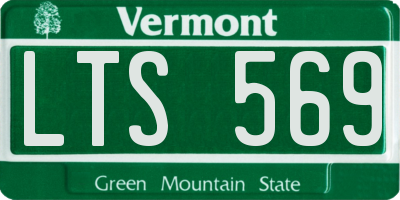 VT license plate LTS569