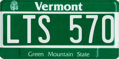 VT license plate LTS570