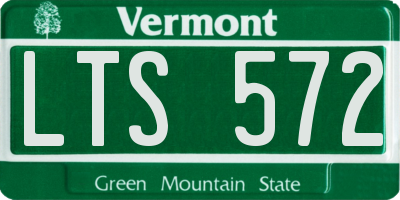 VT license plate LTS572