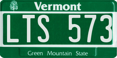 VT license plate LTS573