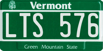 VT license plate LTS576