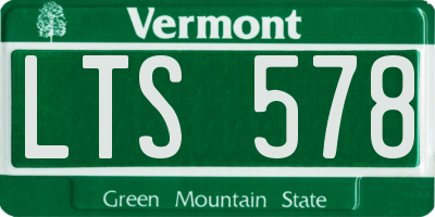 VT license plate LTS578