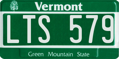 VT license plate LTS579