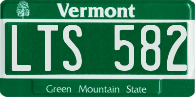 VT license plate LTS582