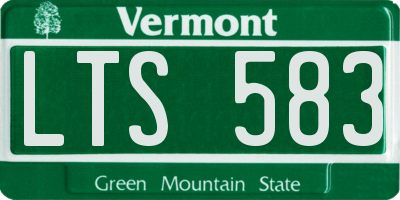 VT license plate LTS583