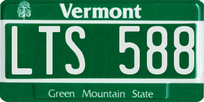 VT license plate LTS588