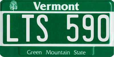 VT license plate LTS590
