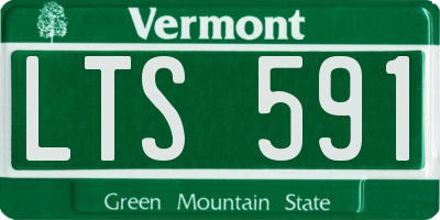 VT license plate LTS591