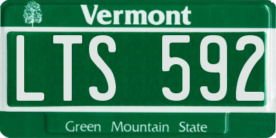 VT license plate LTS592