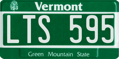 VT license plate LTS595