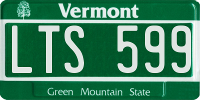 VT license plate LTS599