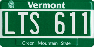VT license plate LTS611
