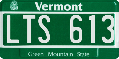 VT license plate LTS613