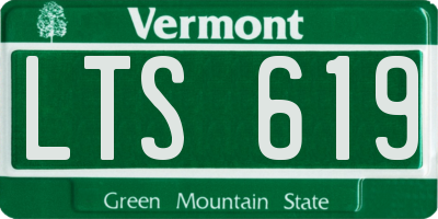 VT license plate LTS619