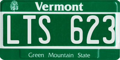 VT license plate LTS623