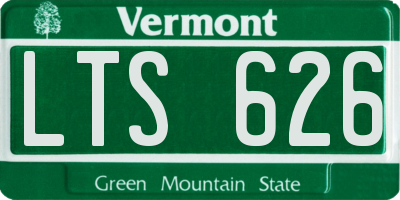 VT license plate LTS626