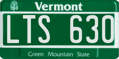 VT license plate LTS630