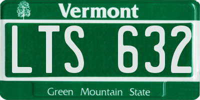 VT license plate LTS632
