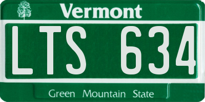 VT license plate LTS634