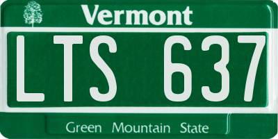 VT license plate LTS637