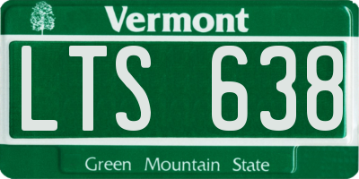VT license plate LTS638